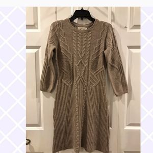 Ann Taylor LOFT Sweater Dress cable knit SZ S
